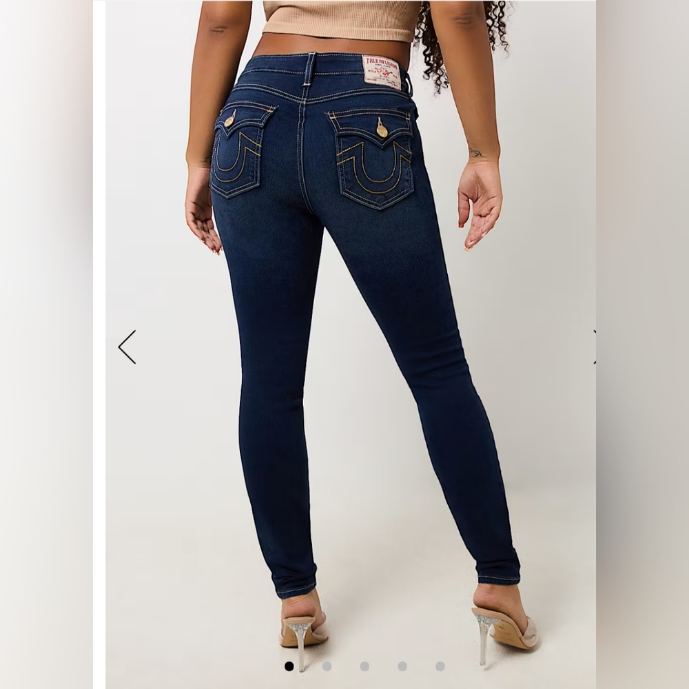 True Religion Jennie Mid Rise Super Skinny Curvy size 26 NEW! 🔥 🪙